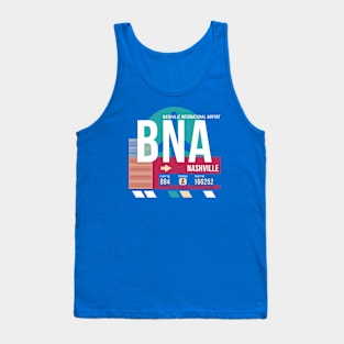 Nashville (BNA) Airport Code Baggage Tag E Tank Top